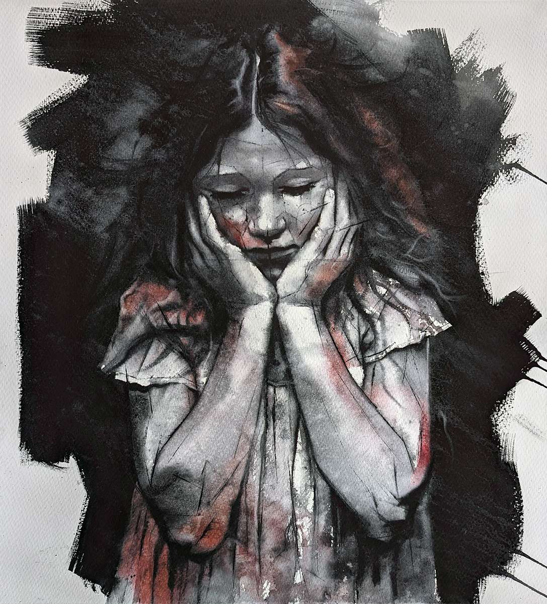 Niña en rojos